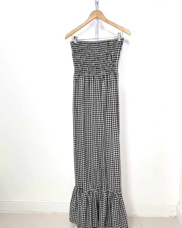 Vestido longo quadriculado FARM - P - vendido sistema oto