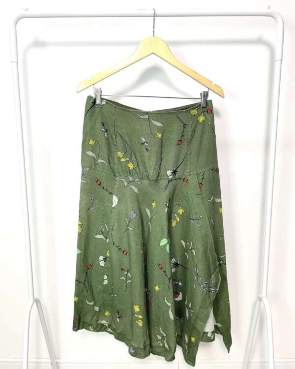 Saia verde com estampa ANIMALE - 38 * VENDIDO SISTEMA OTO*