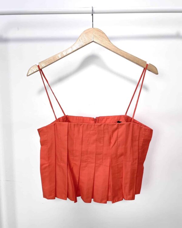 Cropped vermelho com babados ABRAND - 40