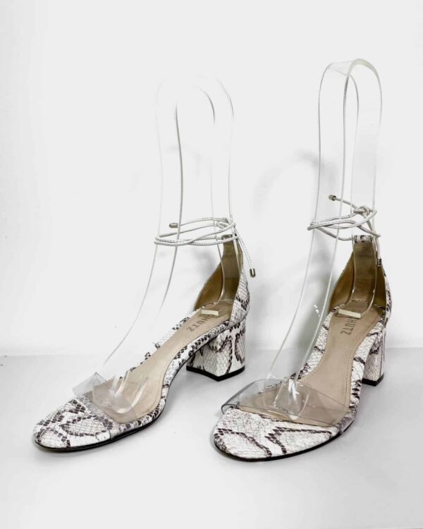 Sandália salto baixo estampa cobra SCHUTZ - 35 - VENDIDO SISTEMA OTO