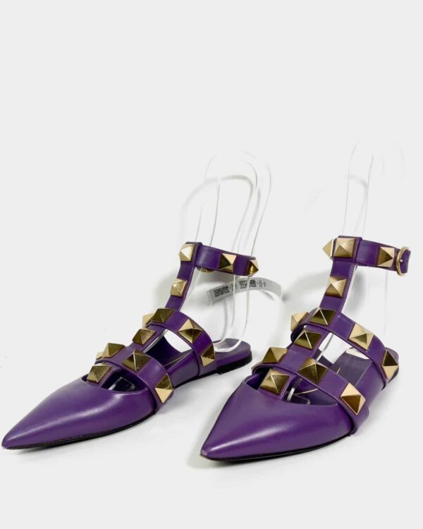 Sapatilha roxa com spikes VALENTINO - 38 - VENDIDO SISTEMA OTO