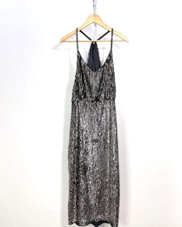 Vestido midi paete prata BO.BÔ - 40 *nunca usado* - VENDIDO SIST OTO