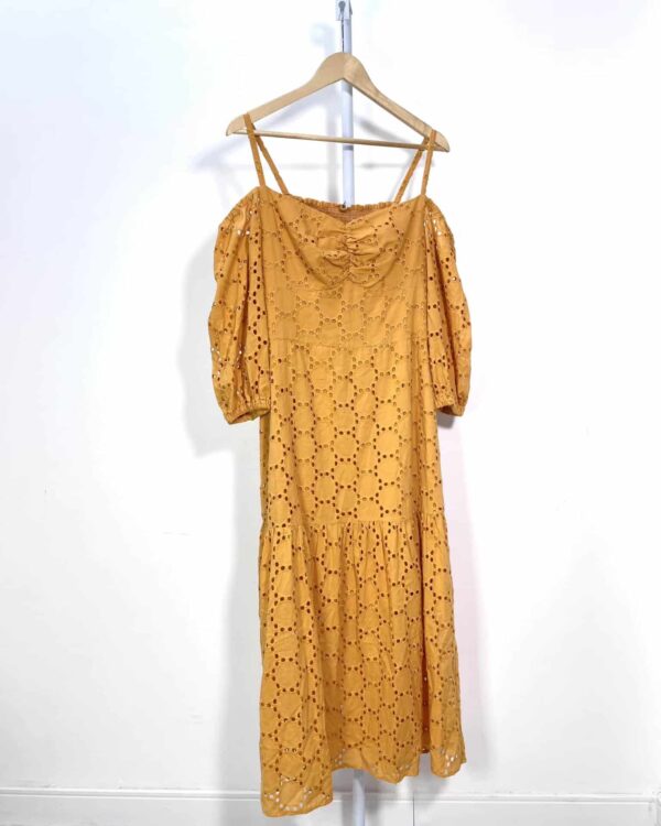 Vestido laise longo mostarda LE LIS BLANC - 40 - VENDIDO SISTEMA OTO