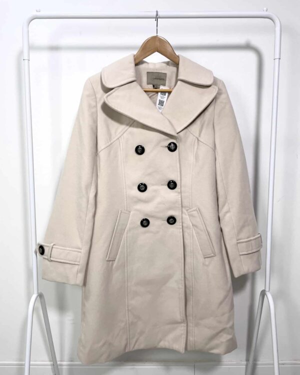 Trench coat lã batida branca CLAUDIA SIMÕES - 42