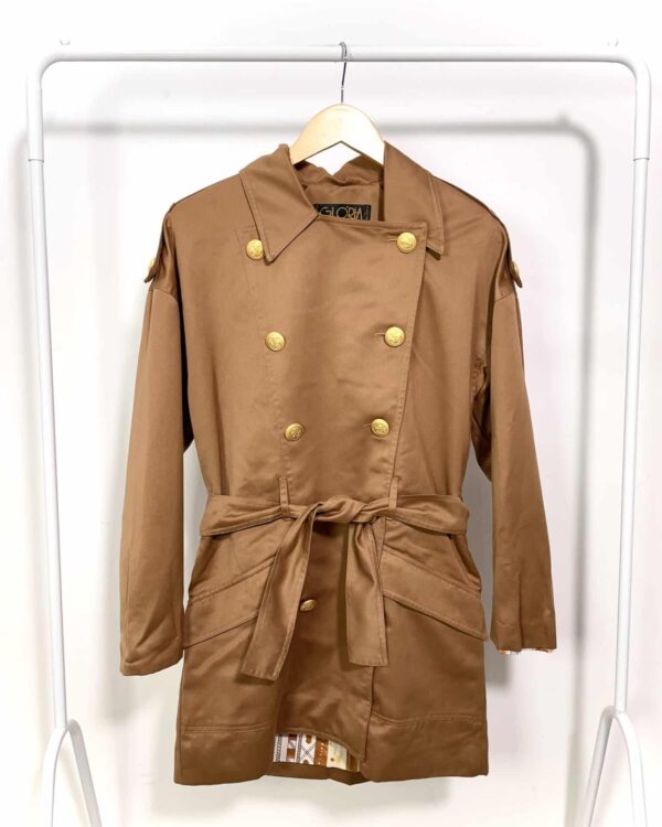 Trench coat marrom com botões GLÓRIA - P - VENDIDO SISTEMA OTO