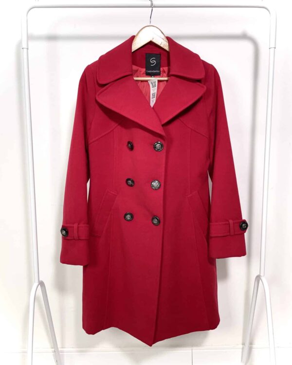 Trench coat lã batida vermelho CLAUDIA SIMÕES - 40