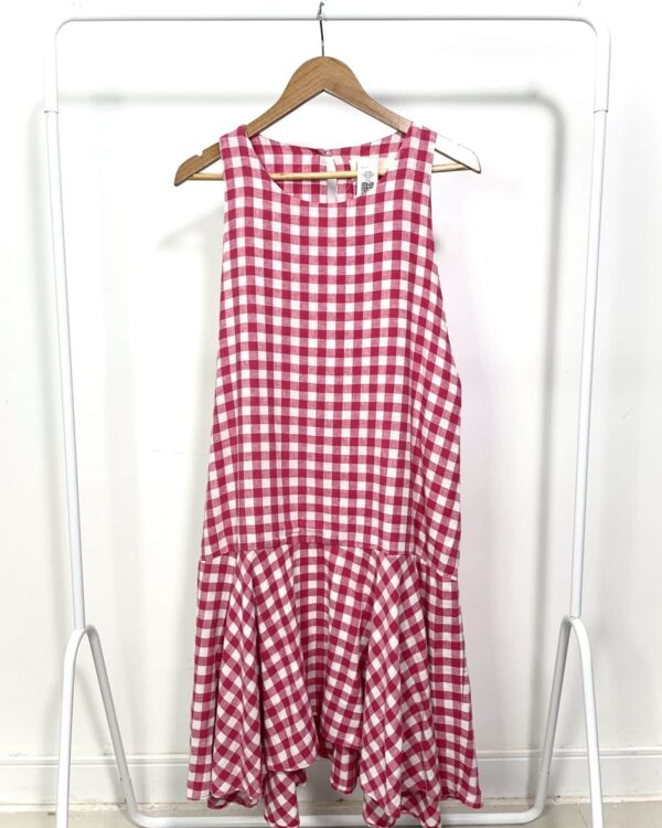 Vestido quadriculado vermelho e branco LE SOLEIL D'ÉTÉ - M