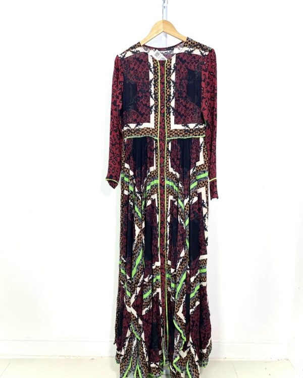 Vestido longo mix de estamp de seda EVA - M *nunca usado* - VENDIDO SISTEMA OTO