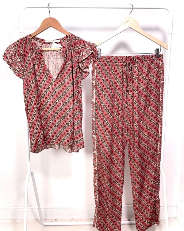 Conjunto terracota com estamp MARIA FILO - P