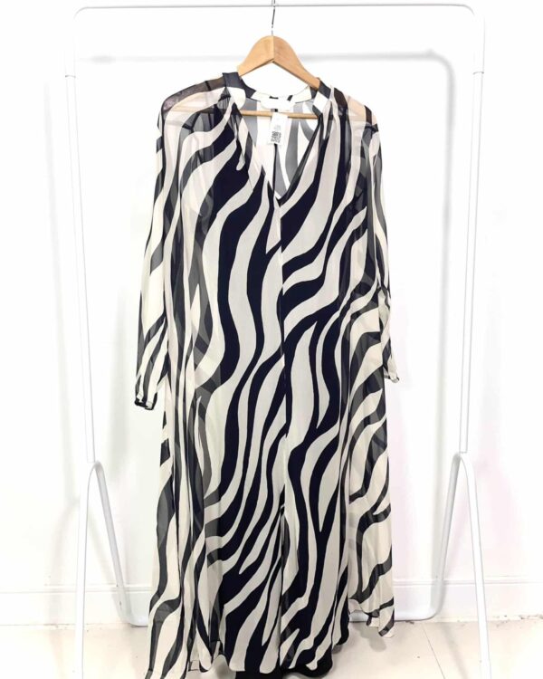 Vestido seda p&b com forro CRIS BARROS - 36 - VENDIDO SISTEMA OTO