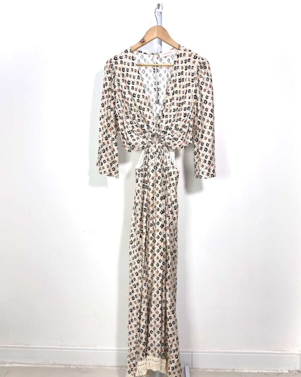 Vestido recortado estampado ELIZA CONDE - P - VENDIDO SISTEMA OTO