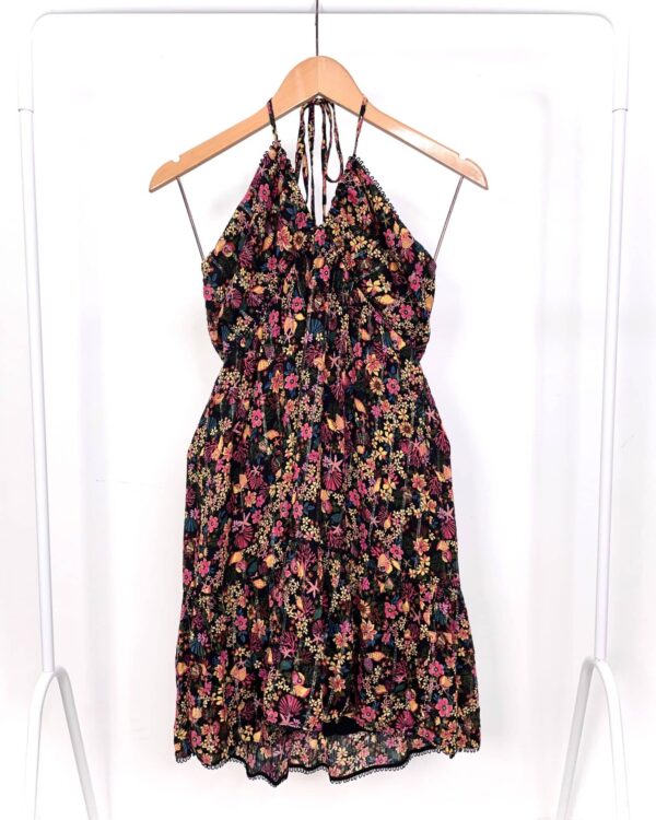 Vestido curto preto com estamp flores DRESS TO - M - VENDIDO SISTEMA OTO
