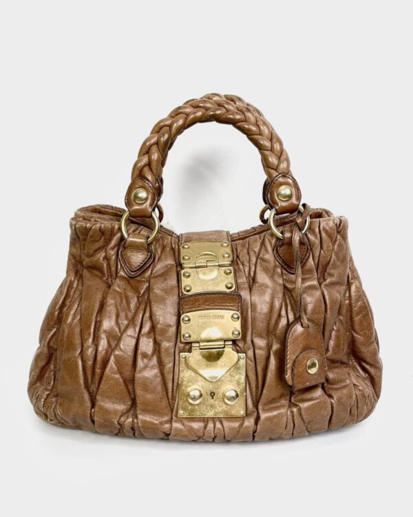 Bolsa marrom caramelo MIU MIU VENDIDO SISTEMA OTTO
