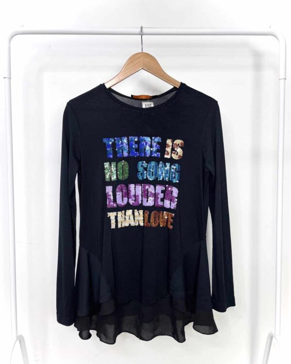 Blusa preta de paetes coloridos ANIMALE - P - VENDIDO SIST OTO