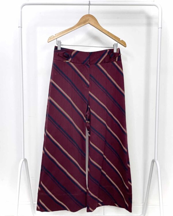 Calça vinho listrado SUITE + MARIA FILO - M - VENDIDO SIST OTO