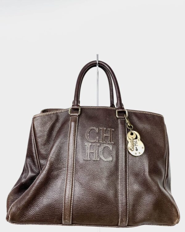 Bolsa couro marrom CAROLINA HERRERA - VENDIDO SIST OTO