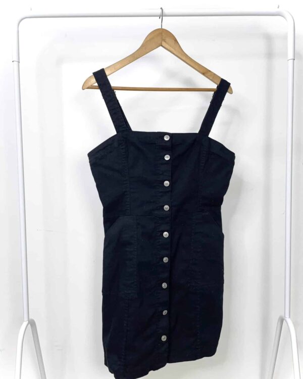 Vestido preto jeans curto DIVIDED - M - VENDIDO SISTEMA OTO