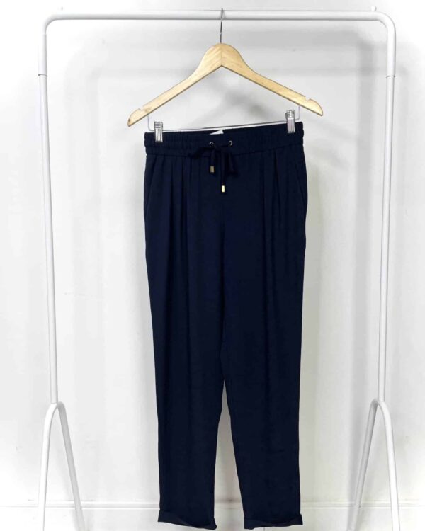 Calça azul crepe elástico na cintura ZARA - PP