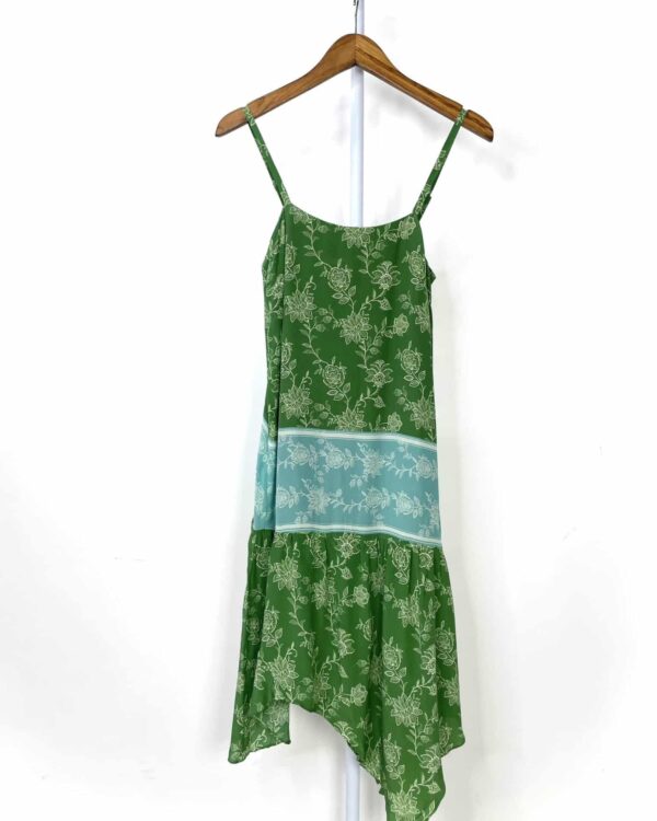 Vestido verde e azul seda ATEEN - 36