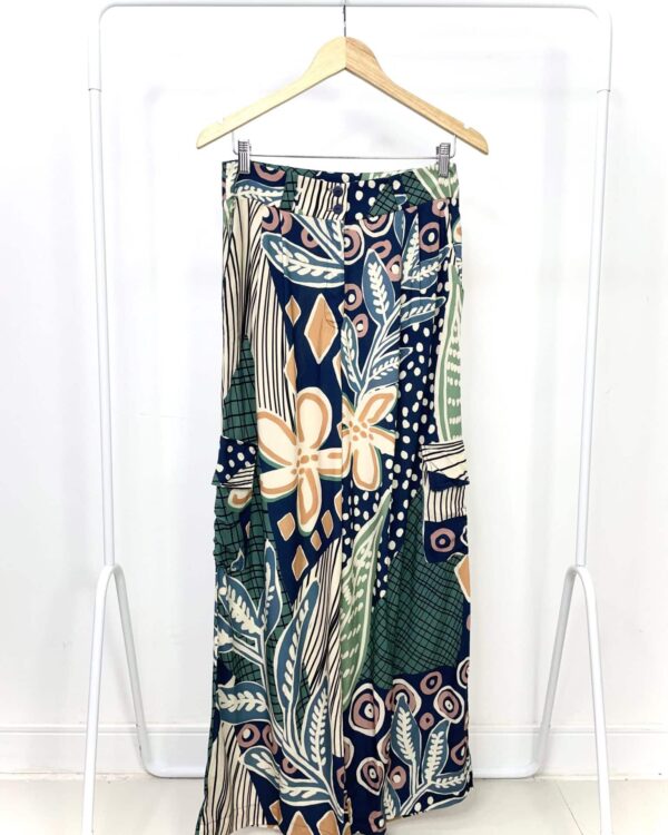 Calça pantalona estampada LIRITTY - P - VENDIDO SISTEMA OTO