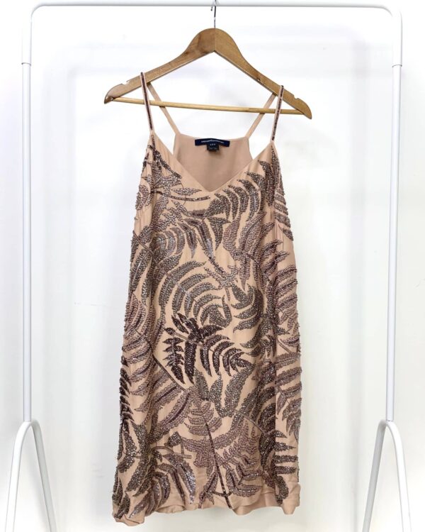 Vestido rosé com aplicações FRENCH CONNECTION - G - VENDIDO SISTEMA OTO