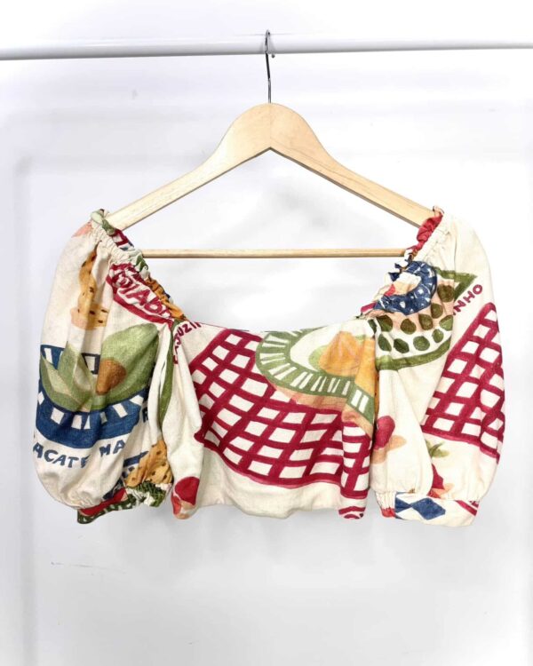 Cropped branco com estamp FARM - P - VENDIDO SIST OTO