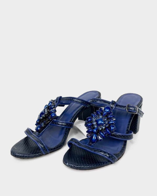 Sandalia azul com detalhe de salto NOT A SHOE - 36 - VENDIDO SIST OTO