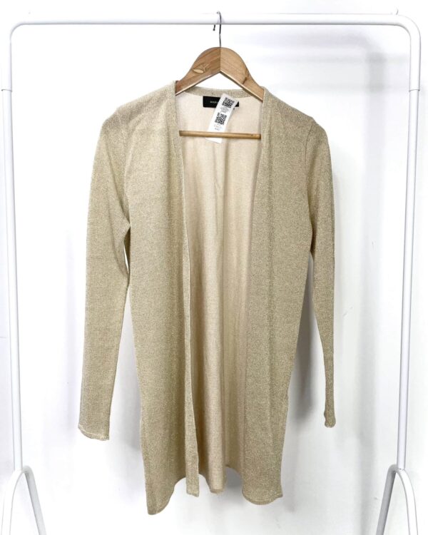 Casaco bege com fios de lurex MARIA FILO - M - VENDIDO SIST OTO