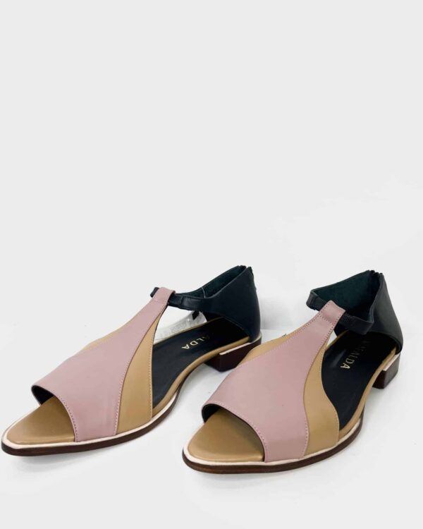 Sandalia rose com marrom MAFALDA - 39