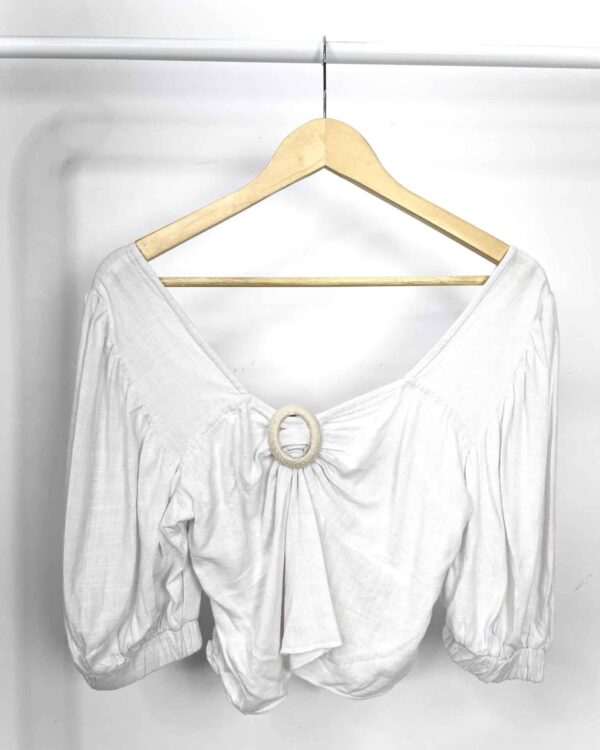 Blusa linho gelo VALONIA VERAS - M - VENDIDO SISTEMA OTO