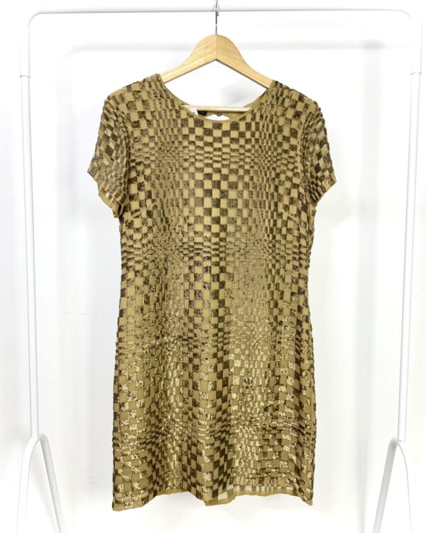 Vestido marrom com paêtes BOBÔ - P - VENDIDO SISTEMA OTO