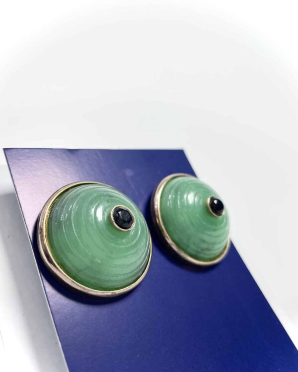 Brinco redondo verde ISABAHIA - VENDIDO SISTEMA OTO