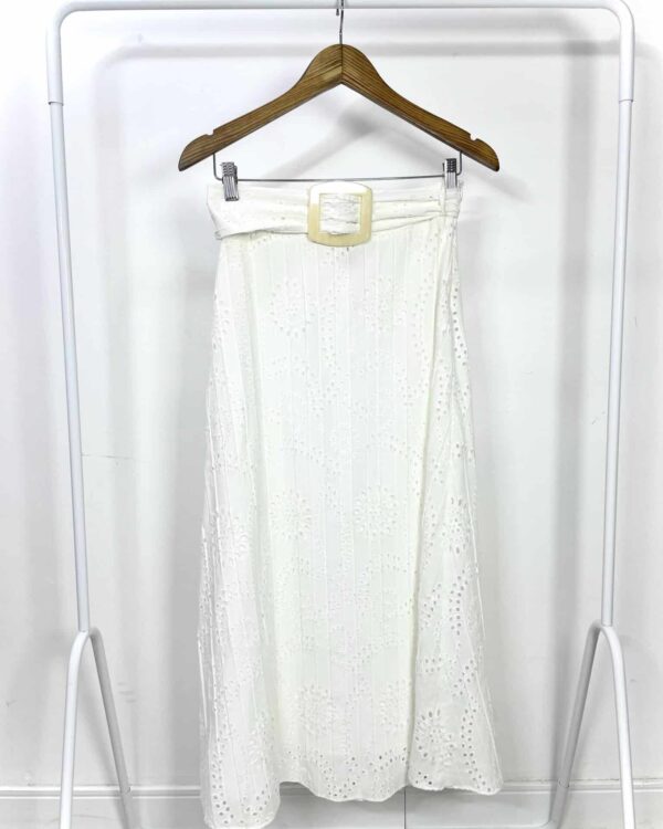 Saia midi laise off white ZARA - P - VENDIDO SISTEMA OTO