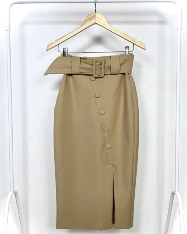 Saia midi bege MIXED - 34 - VENDIDO SISTEMA OTO