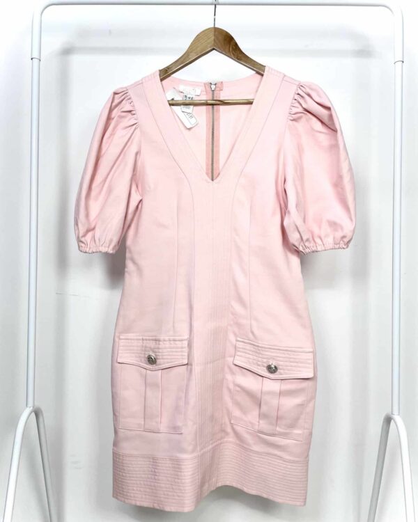 Vestido rosa claro com manga bufante AGILITÁ - 40 - VENIDO SIST OTO