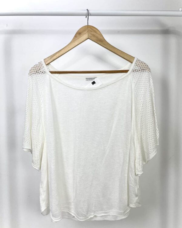 Blusa branca com detalhes LE LIS BLANC - M - VENDIDO SIST OTO