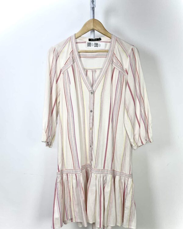 Vestido algodão pesponto colorido MIXED - 38 - VENDIDO SISTEMA OTO