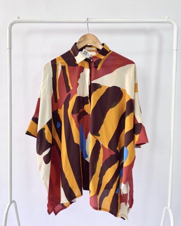 Camisa estamp de seda VANDA JACINTO - M - VENDIDO SISTEMA OTTO