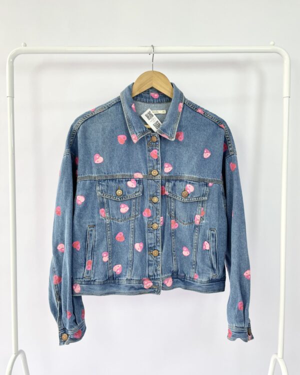 Jaqueta jenas com estampa DRESS TO - M - VENDIDO SIST OTO