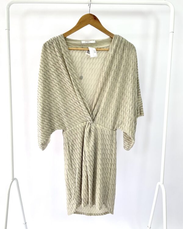 Vestido cinza com aplicações ATEEN - PP - VENDIDO SIST OTO