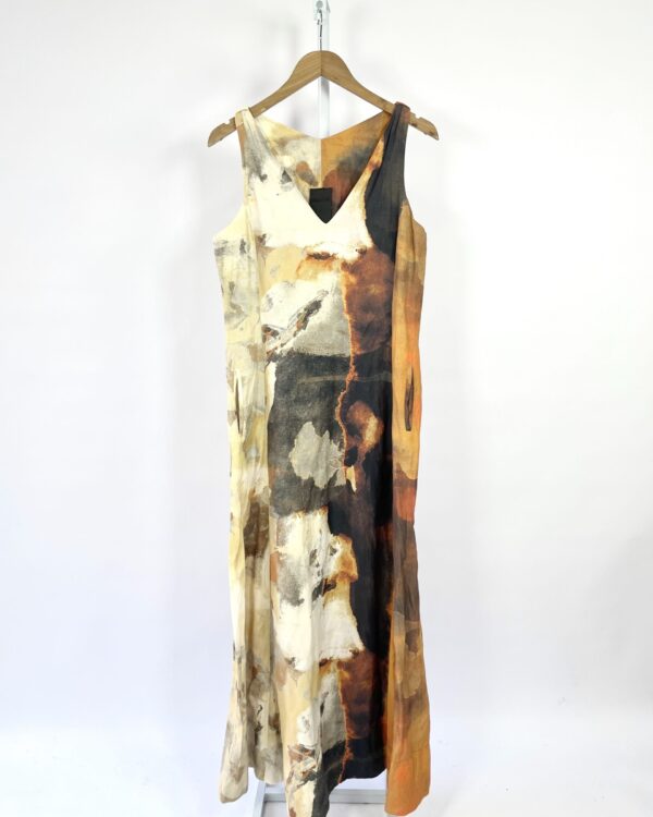 Vestido longo com estamp NÚMERO 10 - 38 - VENDIDO SISTEMA OTO