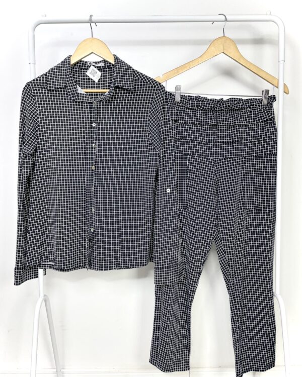 Conjunto de malha preto quadriculado FABI FREIXO - M - VENDIDO SISTEMA OTO