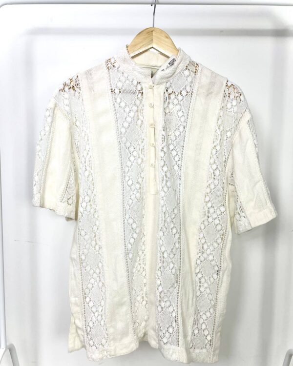 Blusa branca com renda TELA - G *nunca usado* - VENDIDO SISTEMA OTO