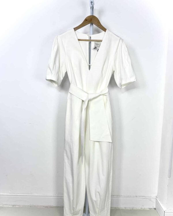 Macacão algodão off white manga bufante FRÊNCH - P *nunca usado*