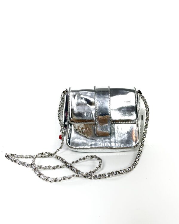Bolsa prateada alça corrente AREZZO - VENDIDO SISTEMA OTO