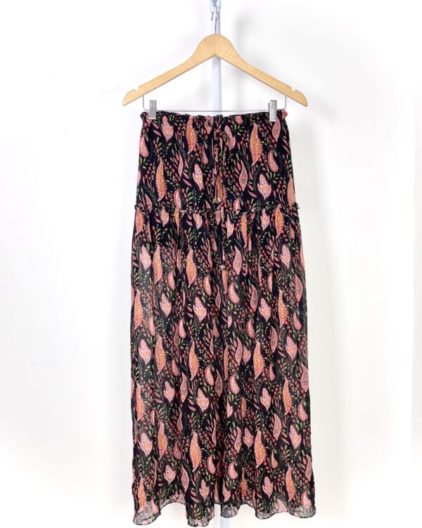 Saia preta estampada ATEEN - 38 - VENDIDO SIST OTO