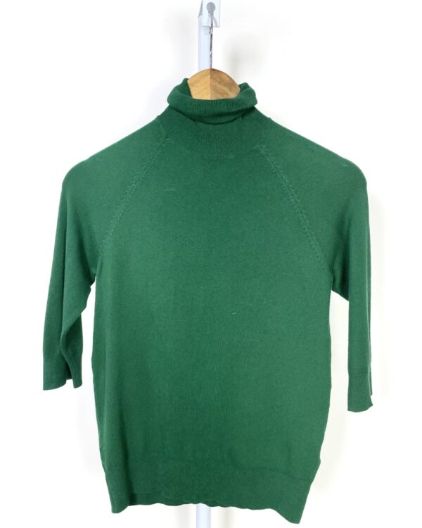 Blusa tricot gola alta verde ZARA - M - VENDIDO SISTEMA OTO