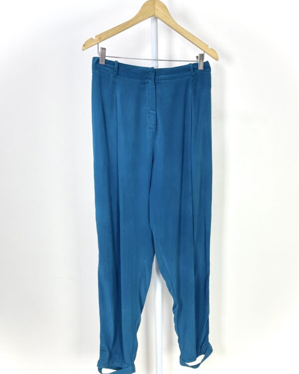 Calça seda azul A.BRAND - 40 - VENDIDO SISTEMA OTO