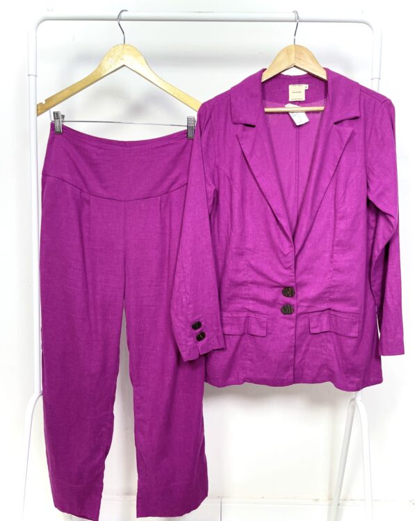 Conjunto calça e camisa rosa fucsia CHEZ NOUS - P - VENDIDO SISTEMA OTO