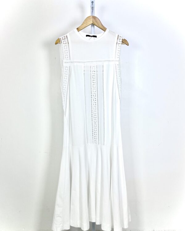 Vestido algodão branco detalhe renda ANIMALE - P
